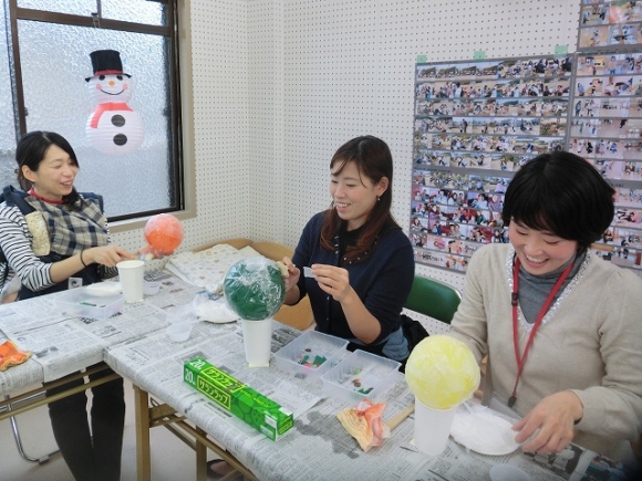 クリスマス　ランタン作り