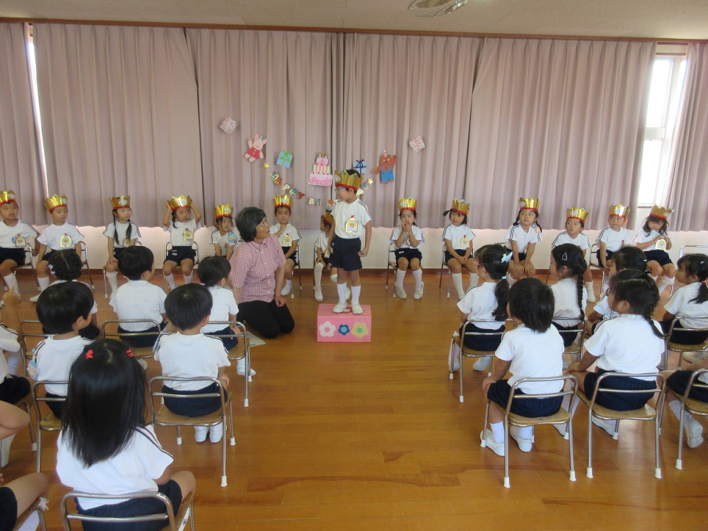 ８・９月誕生祝い会(年中・年少・２歳）