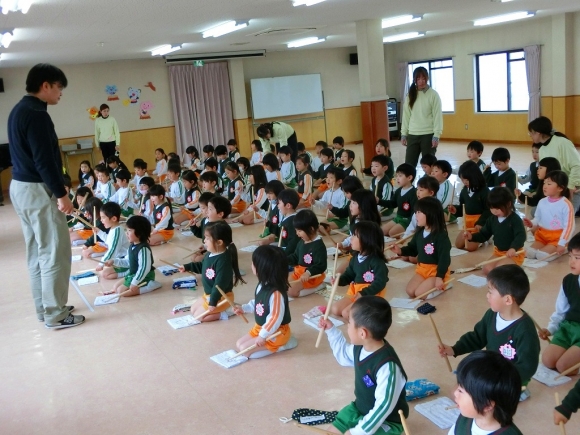 今年度最後の音楽指導です