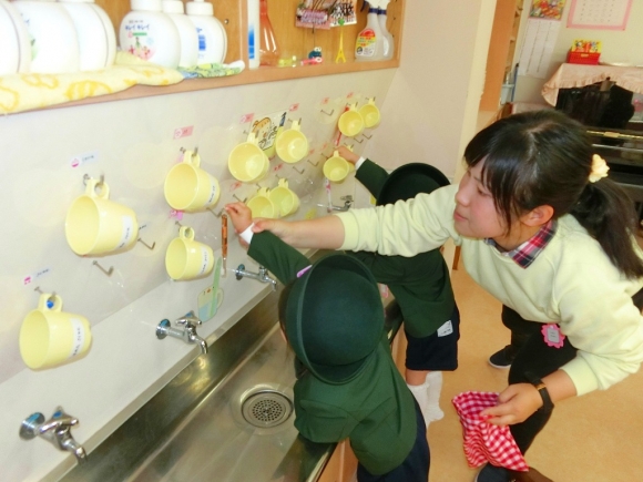 入園後初登園です