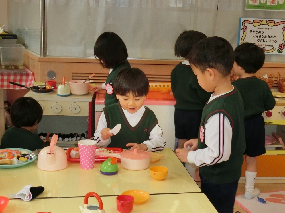 今日の第二園舎は・・・。