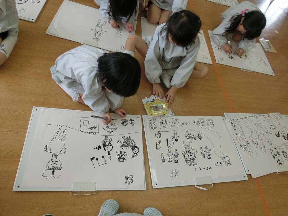 連休前の子供達