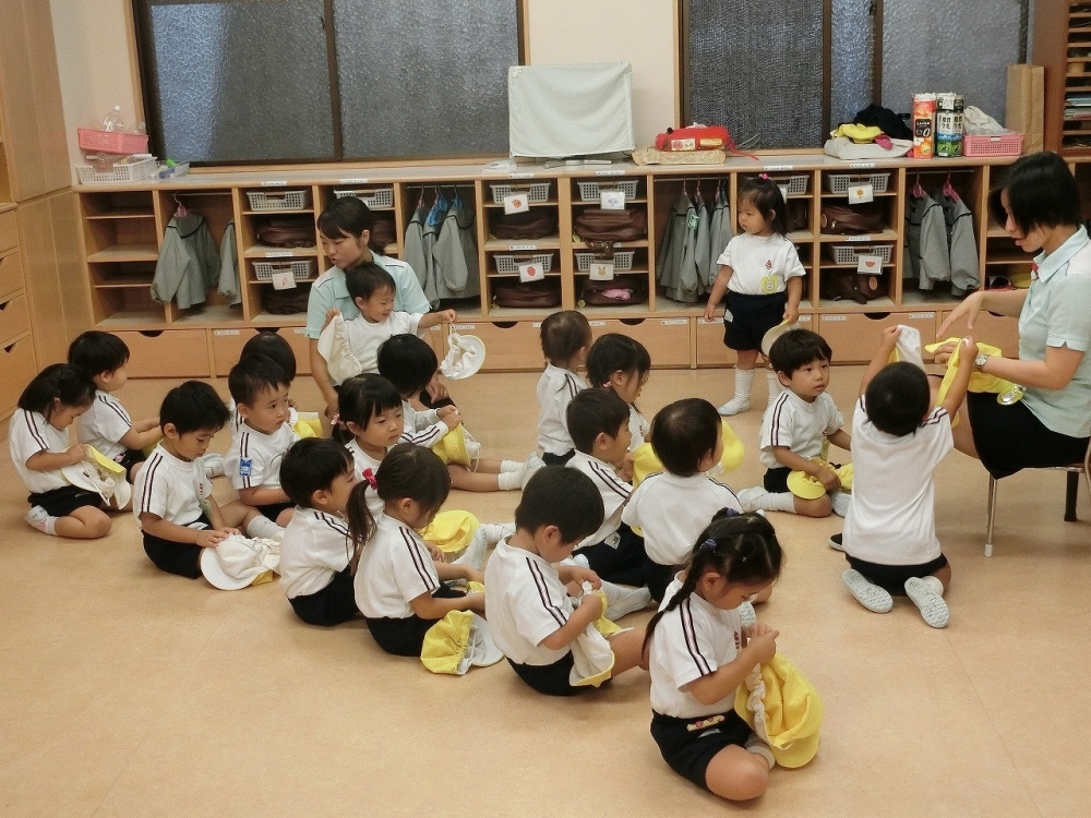 運動会前日の子供達・・・。