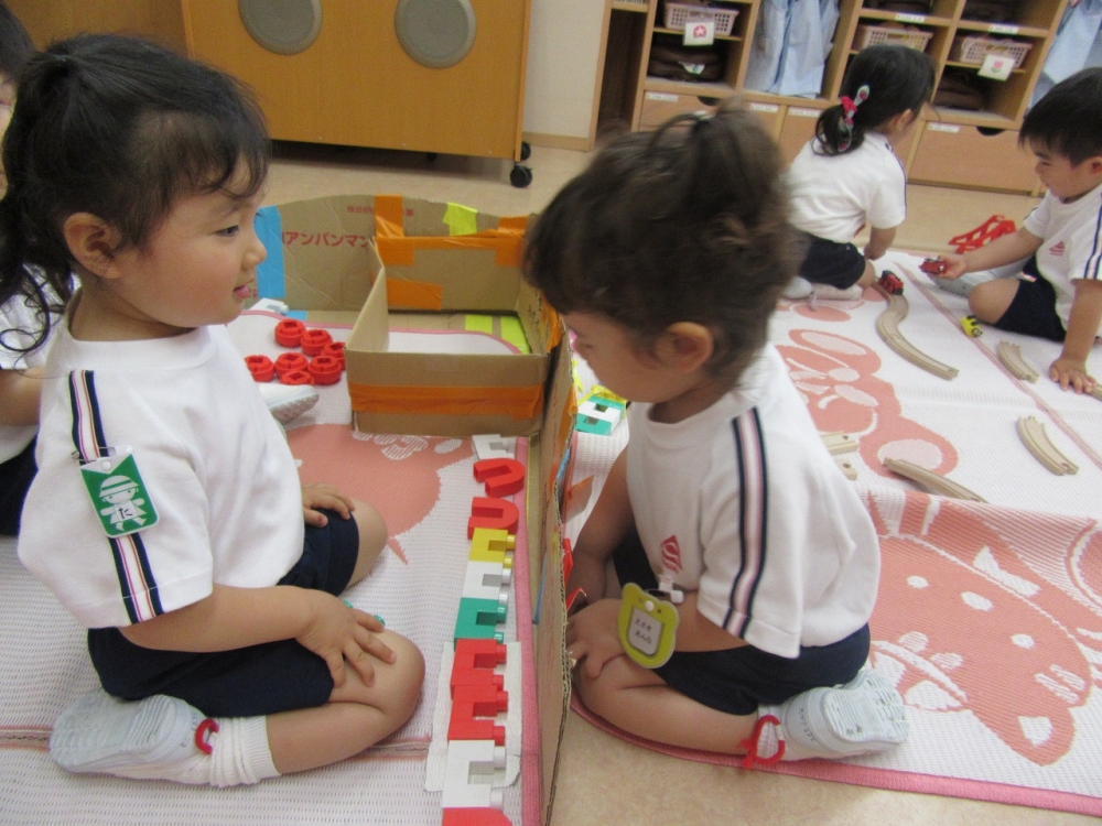 今日の第二園舎（２・３歳児）