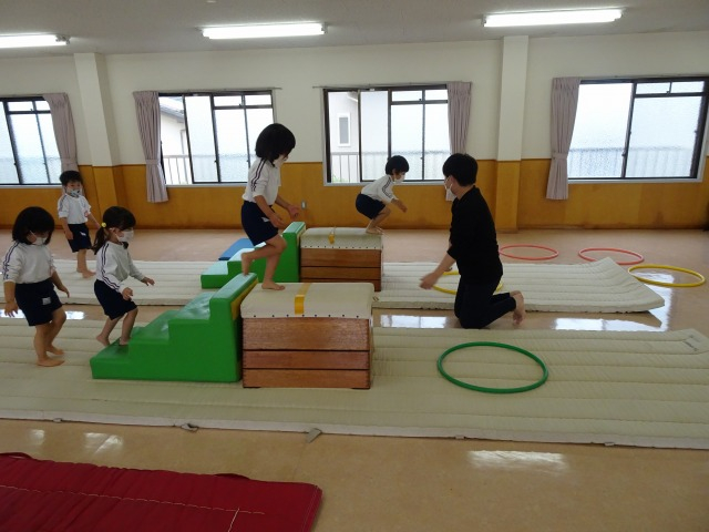 初めての課外がありました。（年少・年中)