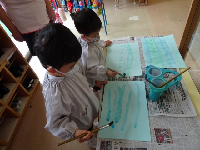 今日の第二園舎（2・3歳児）