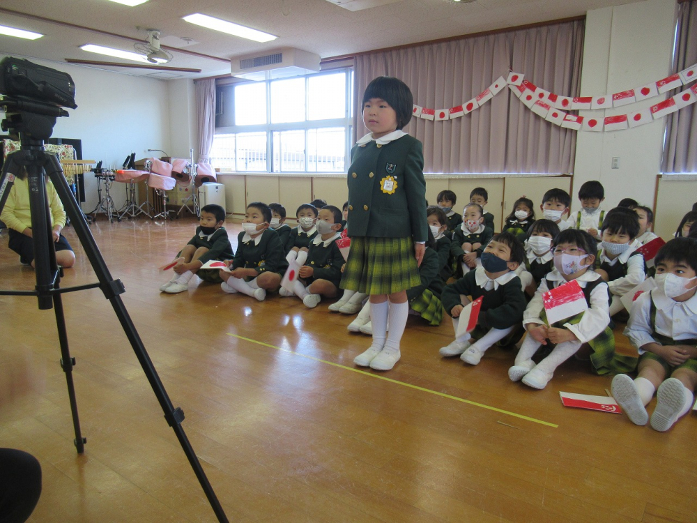 シンガポール交流会がありました（年長児）