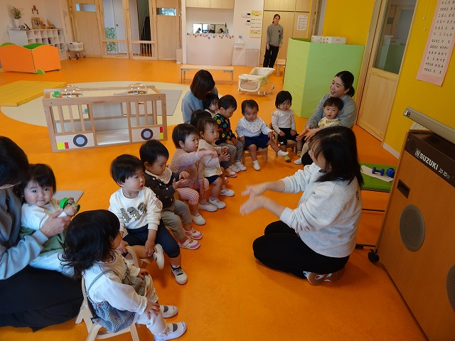 今日のルビー組さん（１歳児クラス）