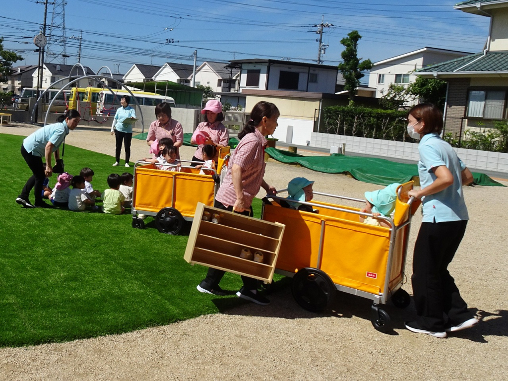 夏休み中の避難訓練