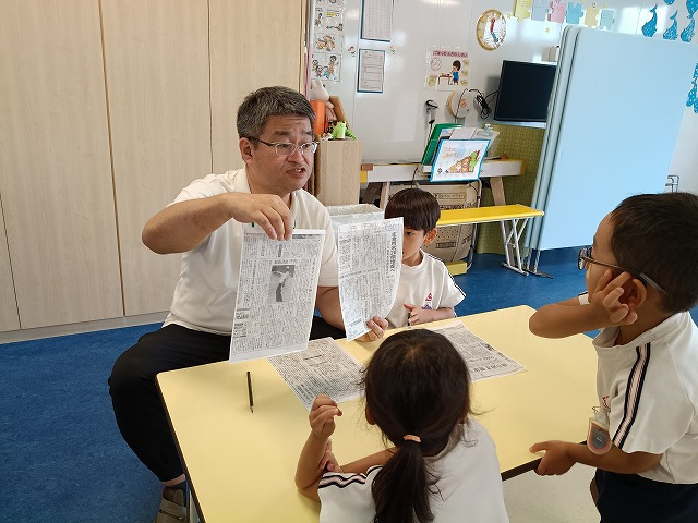 朝日塾小学校の先生との交流会