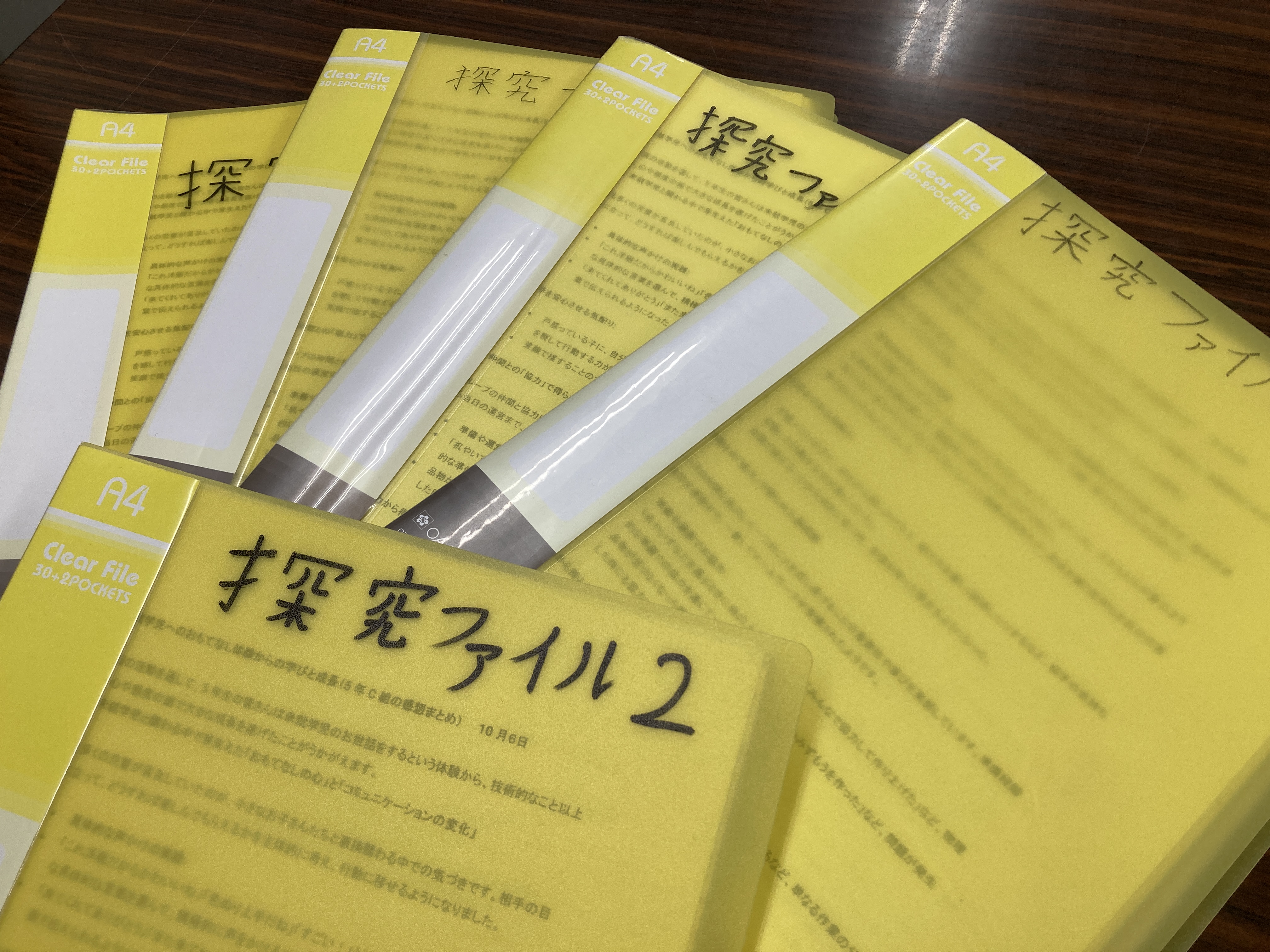 実際の「探究ファイル」の写真
