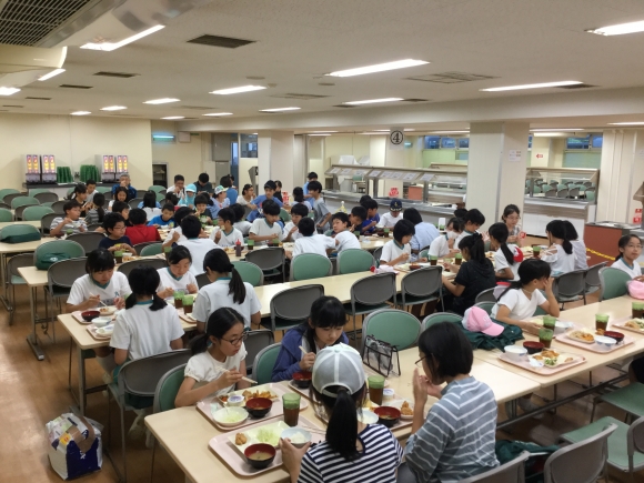 夏の合宿 1日目 夕食