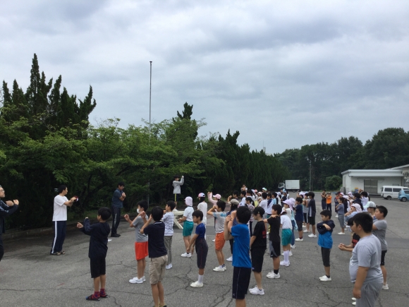 夏の合宿 3日目 朝礼