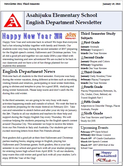 NEWSLETTER THIRD SEMESTER