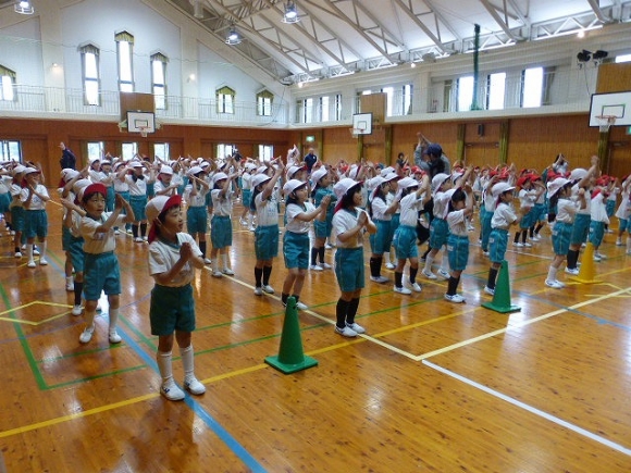 運動会の練習が始まりました。