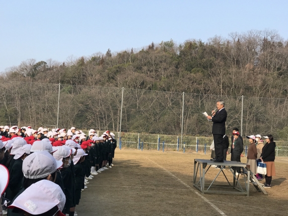 全校朝礼がありました