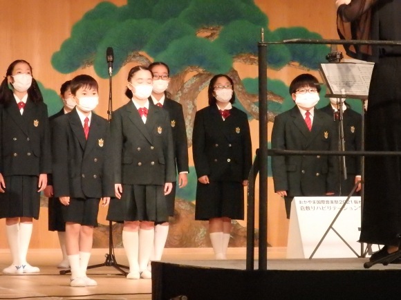 朝日塾小学校合唱団　岡山国際音楽祭2021　tenjinフェスティバル　「感動を与えたで賞」をいただきました。