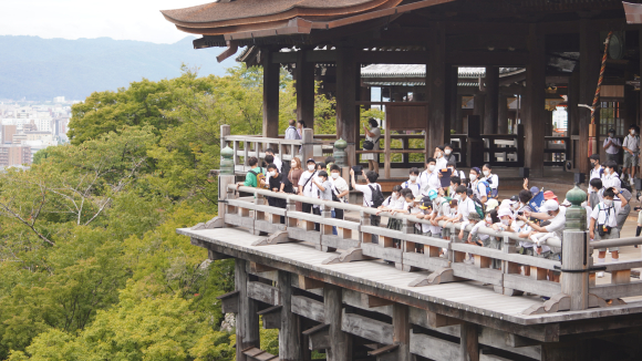 清水の舞台にて