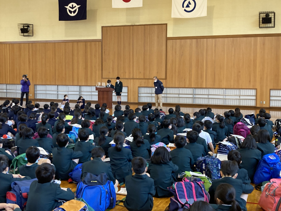 海の学校　到着　入所式　