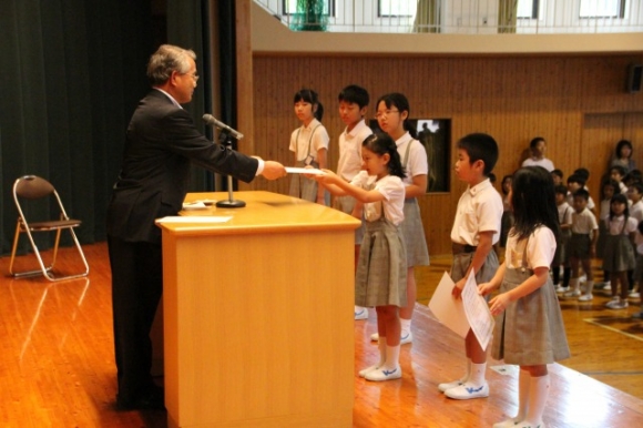 一学期終業式・退任式