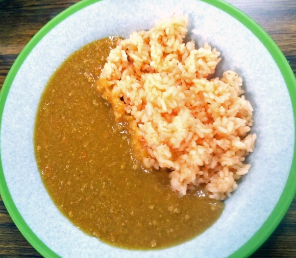 トマトライスのキーマカレー