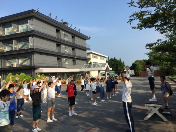 夏合宿 2日目 朝礼＆朝食