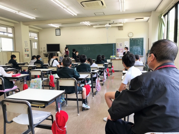 通学班会がありました