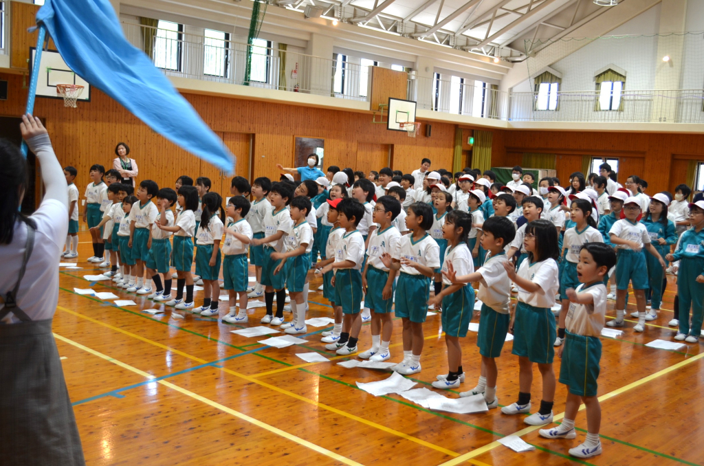 運動会　色別応援練習（業間時間）