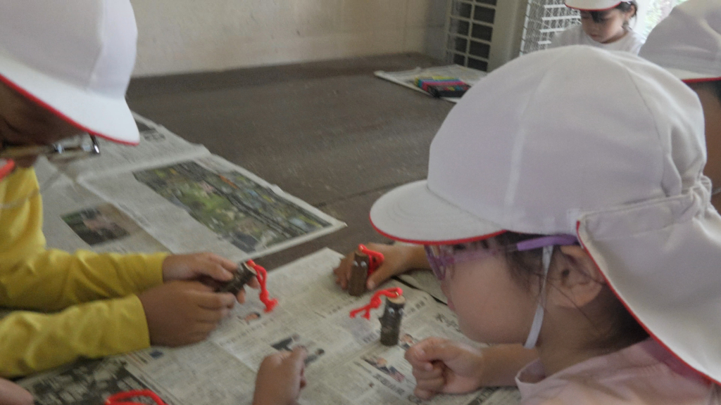 山の学校　キーホルダー作り