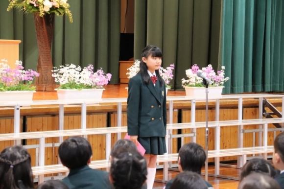 6年生による歓迎の言葉