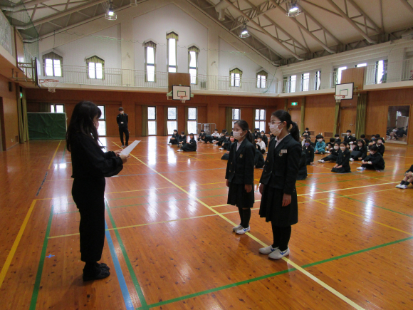 通学バスコース長、副コース長さんへ感謝状贈呈