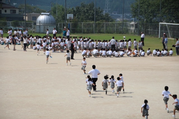 地震避難訓練がありました