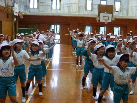 運動会の練習が始まりました。